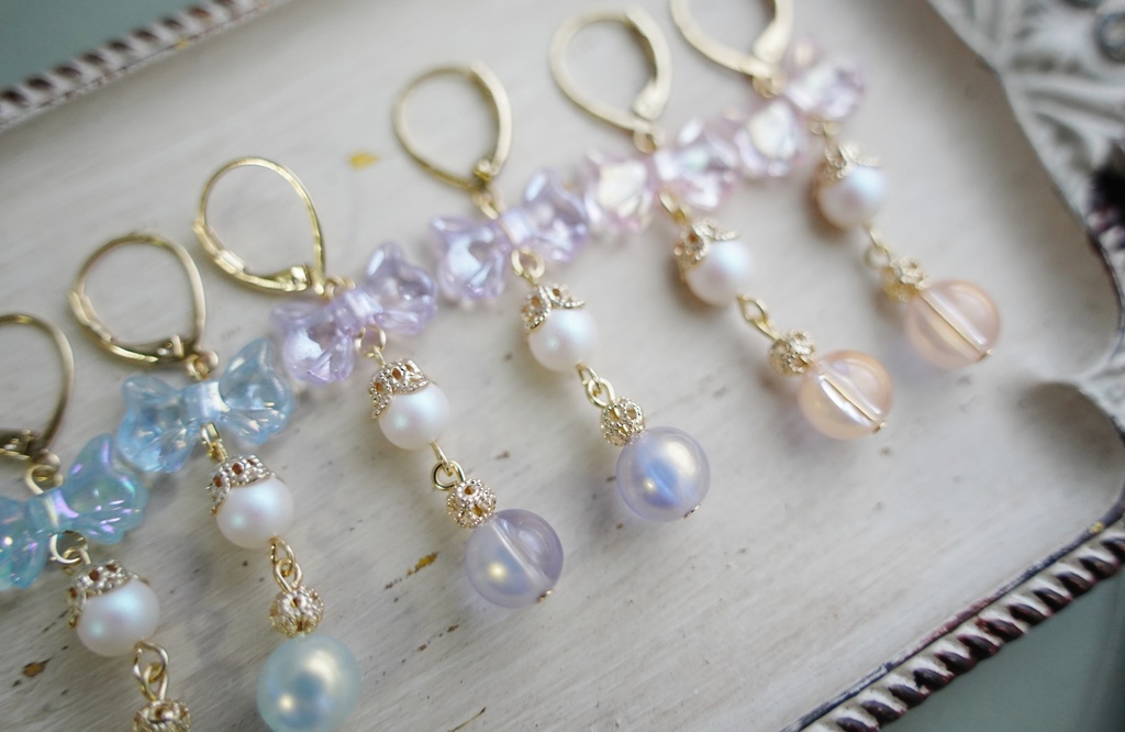 夢かわリボンの耳飾り