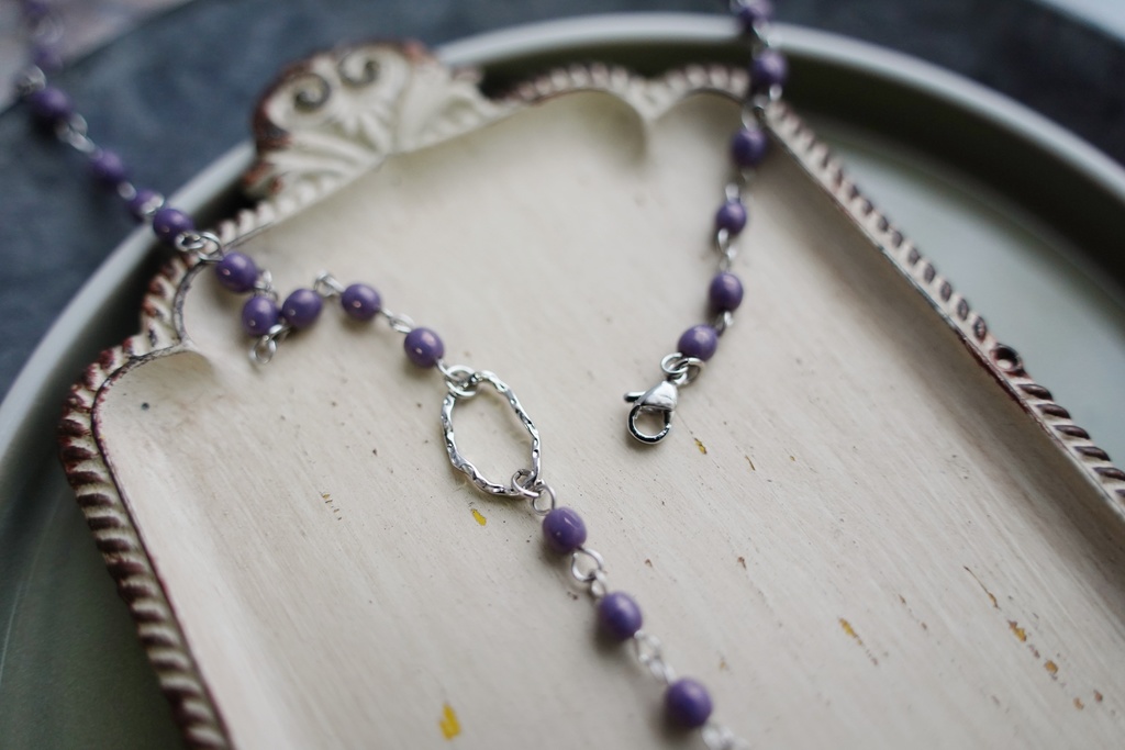 ミニチャームメダイのロザリオ【silver color】