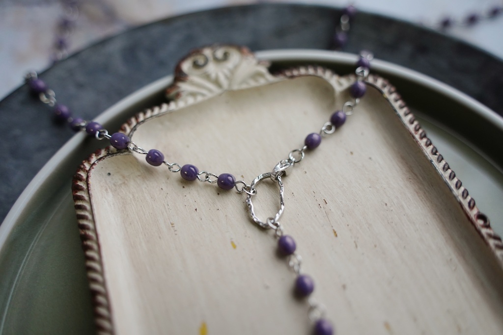 ミニチャームメダイのロザリオ【silver color】