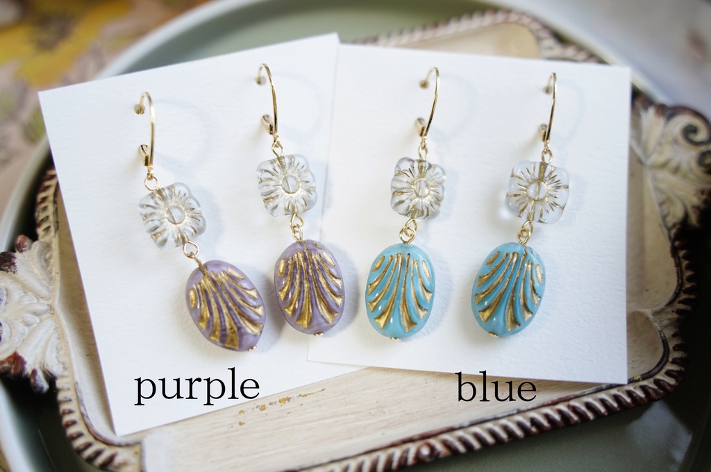 オーバルリリーの耳飾り