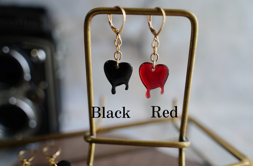 とろけるハートの耳飾り