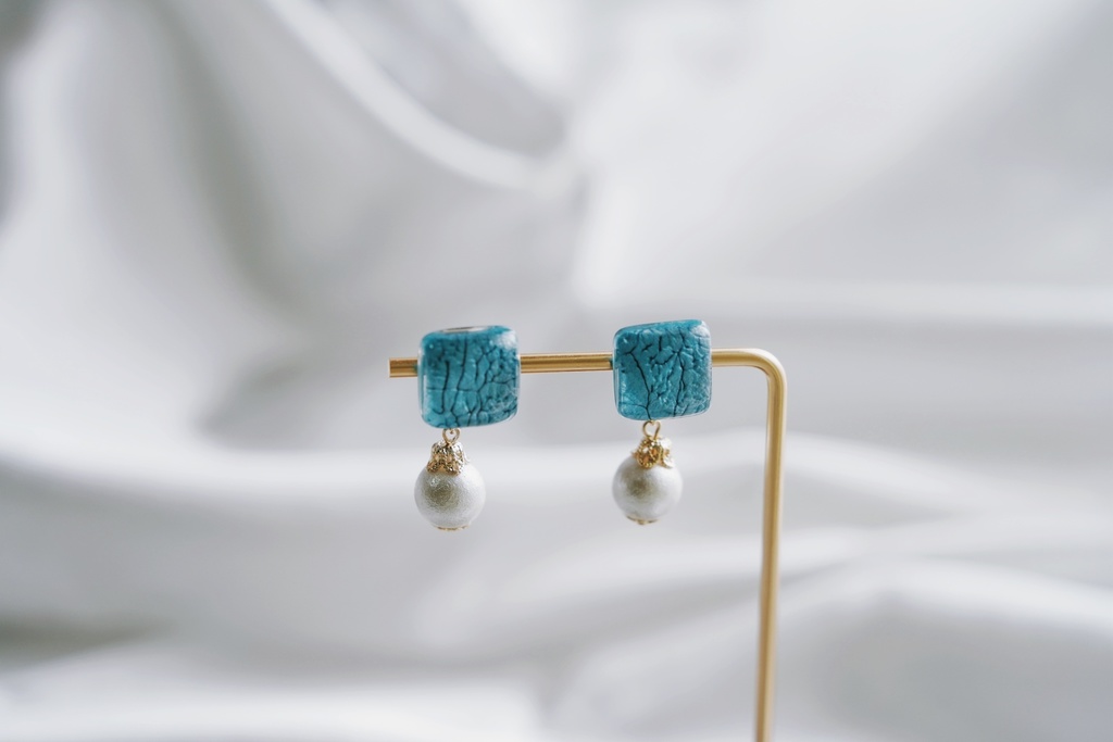 グラフィックスクエアの耳飾り【2way】