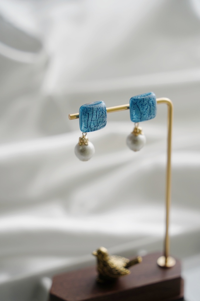 グラフィックスクエアの耳飾り【2way】