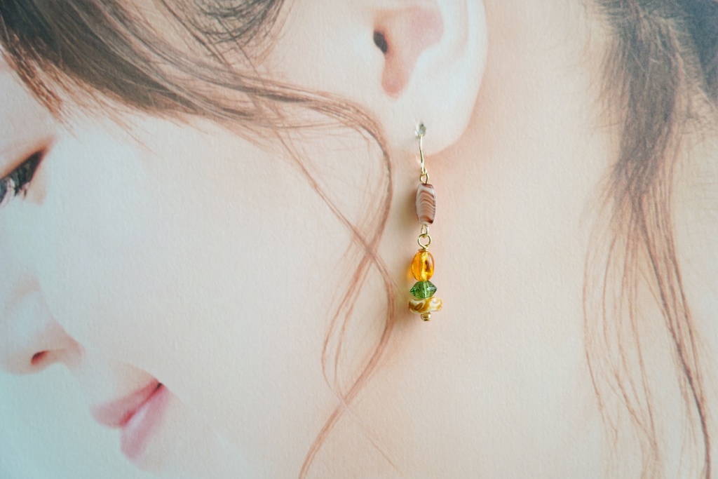 秋色いろいろな耳飾り