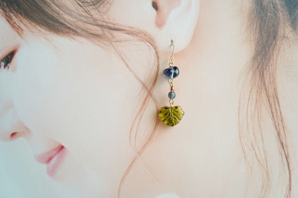 秋色いろいろな耳飾り