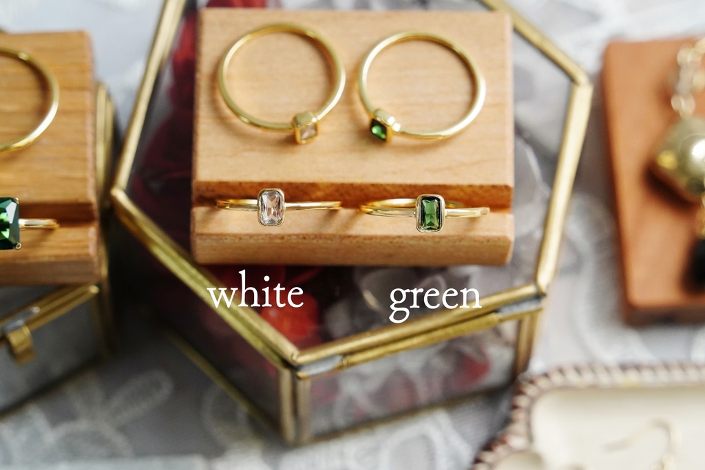 縦長スクエアのリング