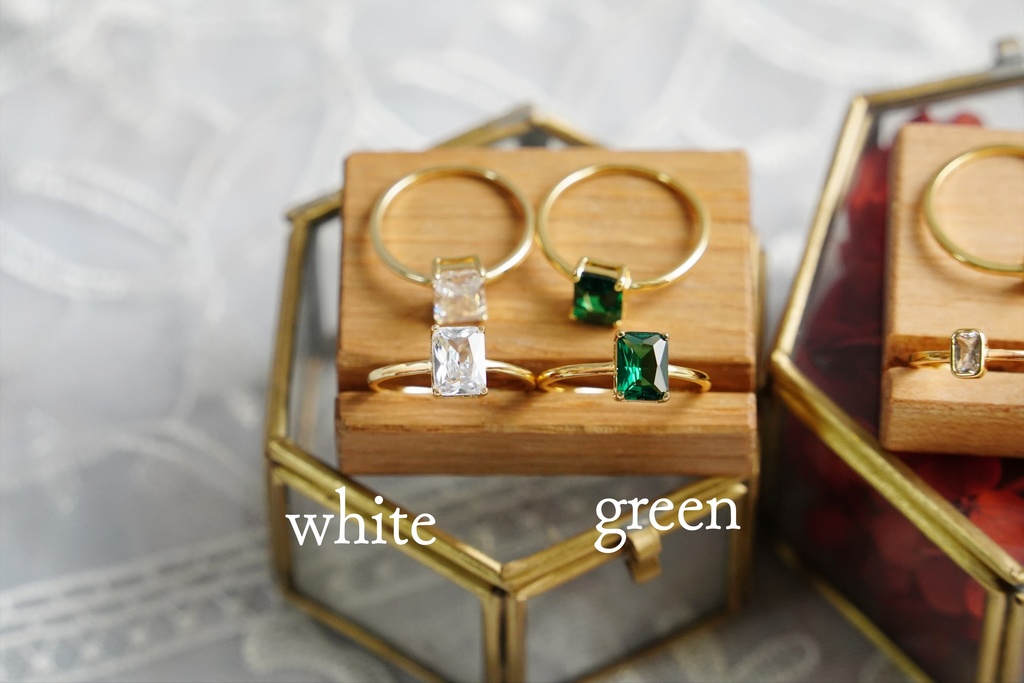 縦長スクエアのリング