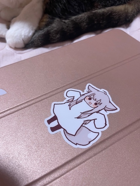 孤白さんステッカー