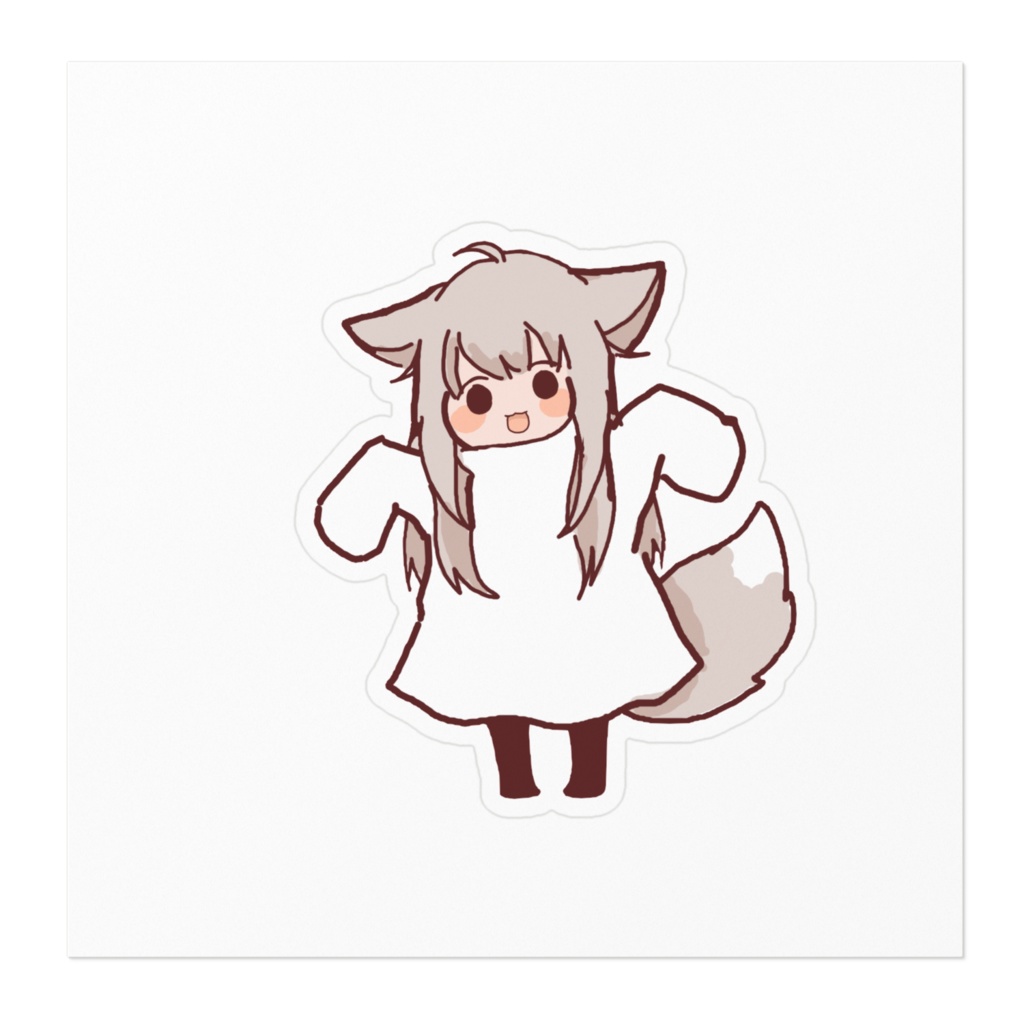 孤白さんステッカー