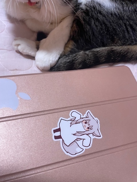 孤白さんステッカー