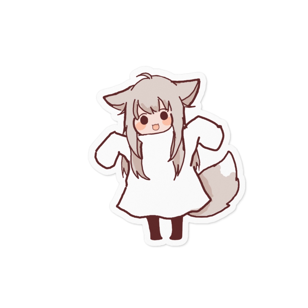 孤白さんステッカー