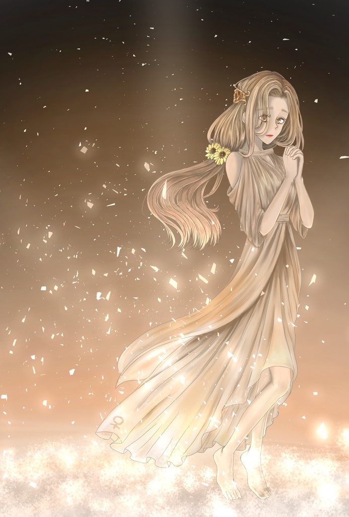 【壁紙/解説PDF付】金星（Venus）擬人化アート｜美・ときめき・魅力開花