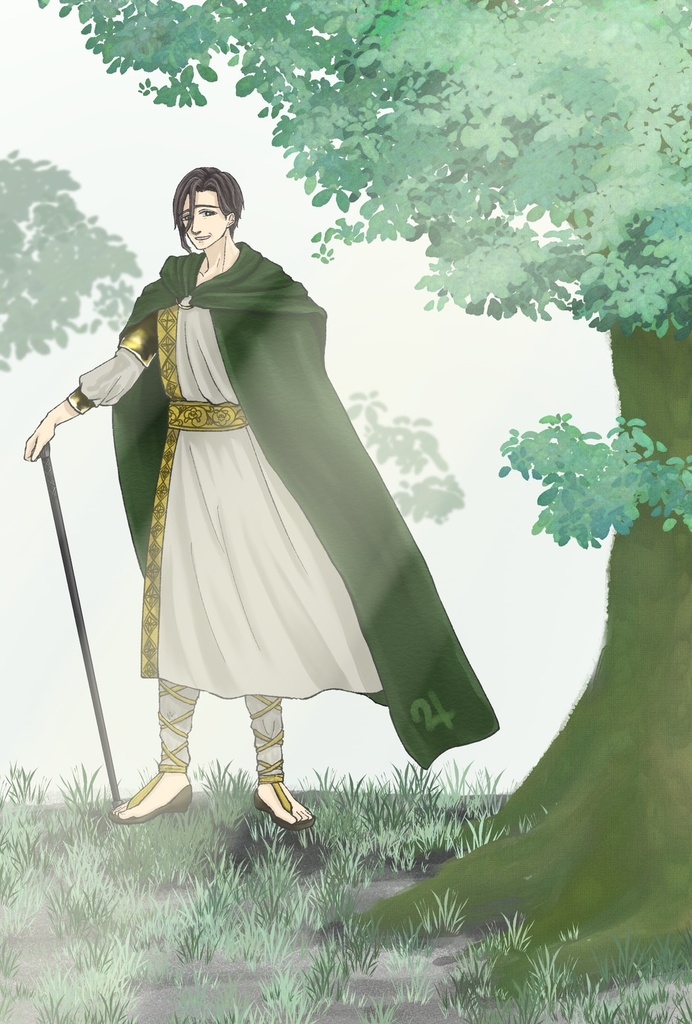 【壁紙/解説PDF付】木星（Jupiter）擬人化アート｜発展・引き寄せ・大ラッキースター