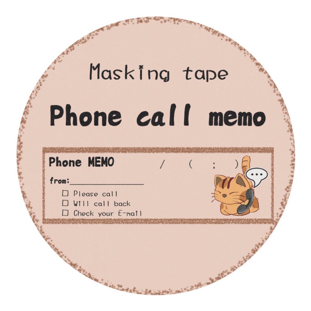 Masking tape Phone call memo