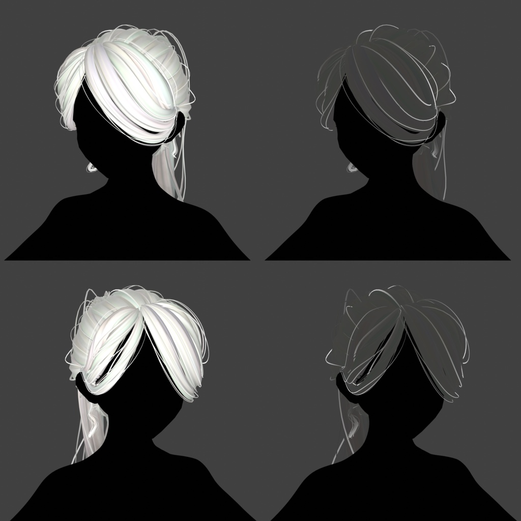 Long Ponytail Hair - COMMERCIAL USE