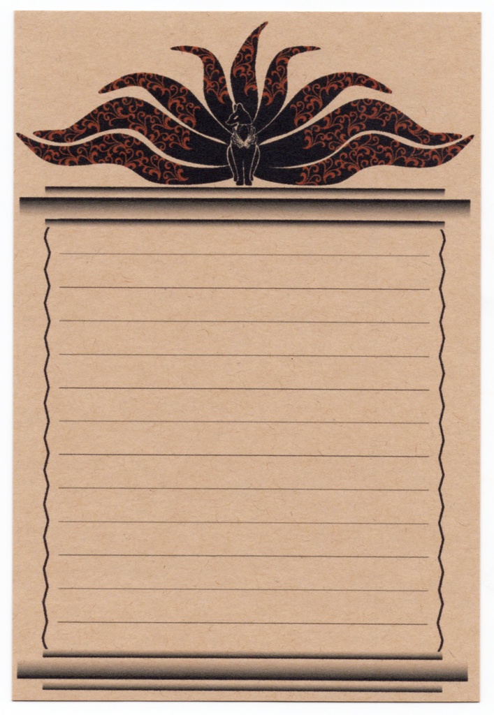 ★販売5回目★ 黒九尾の狐火 ポストカード5枚セット 稲荷神社 鳥居 日本 和 火 動物 御朱印