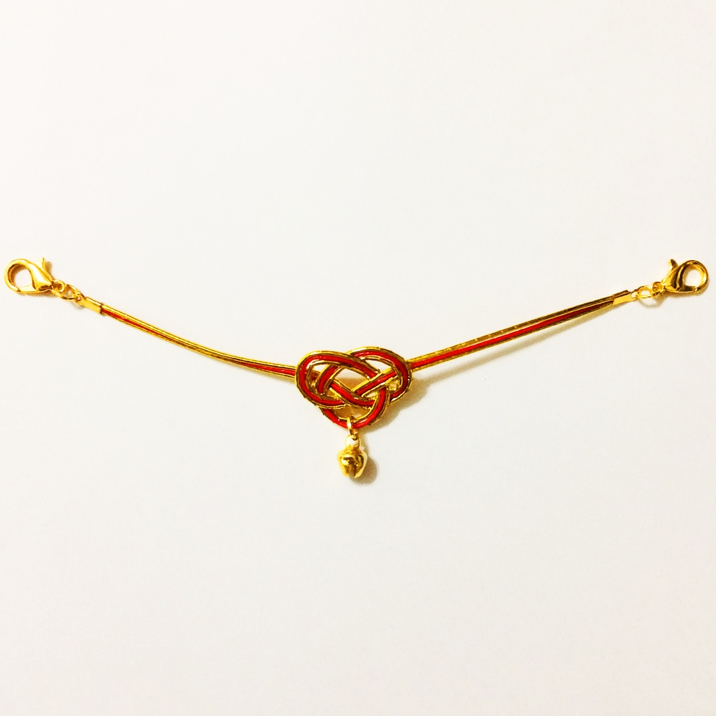 ★販売23回目★ 狐の手毬唄 狛狐と鈴付き水引マスク留め アクセサリー プラ板 狐の嫁入り 神社