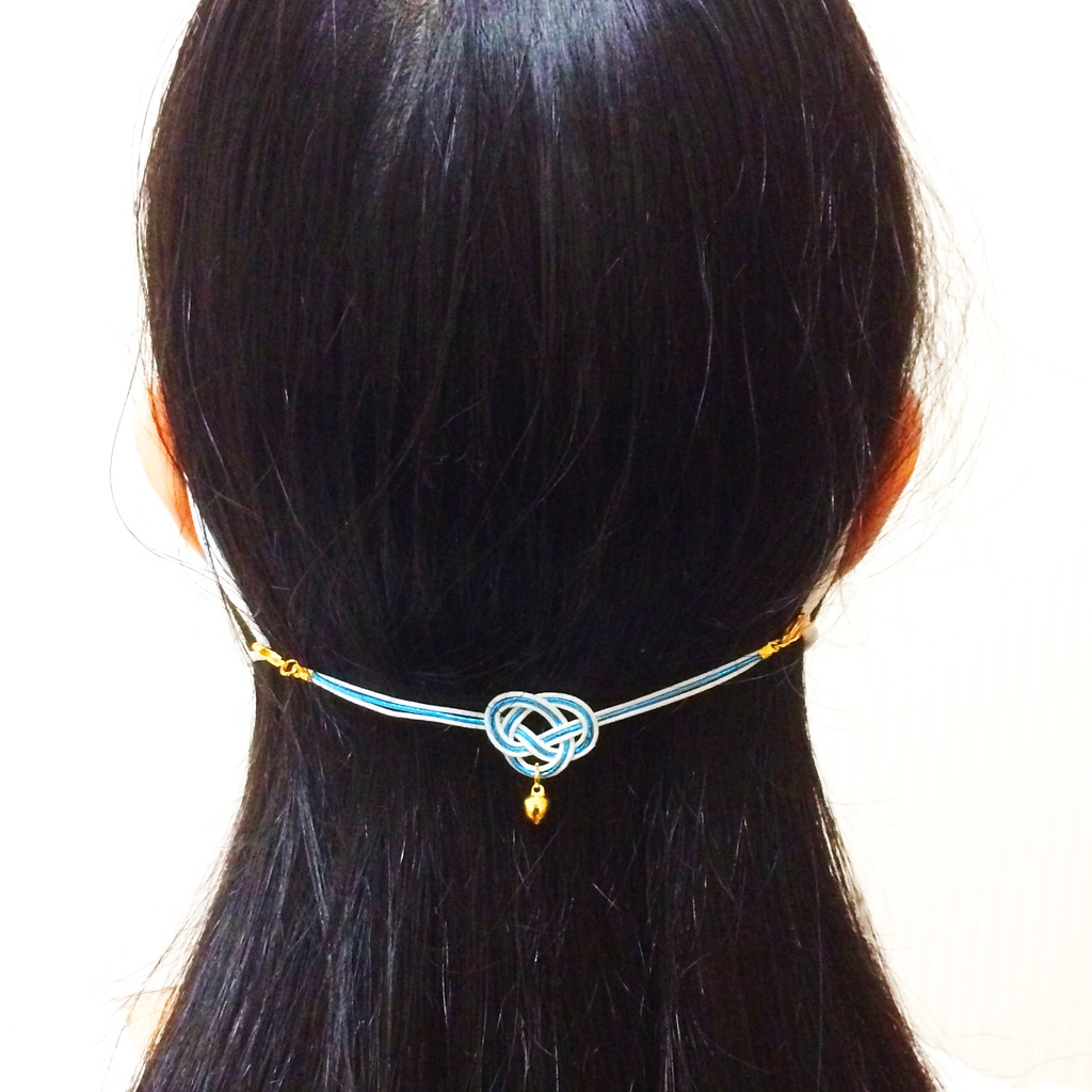 ★再販★ メザメノアマビエ アマビエと鈴付き水引 マスク留め マスクチャーム アクセサリー プラ板 妖怪 破魔矢