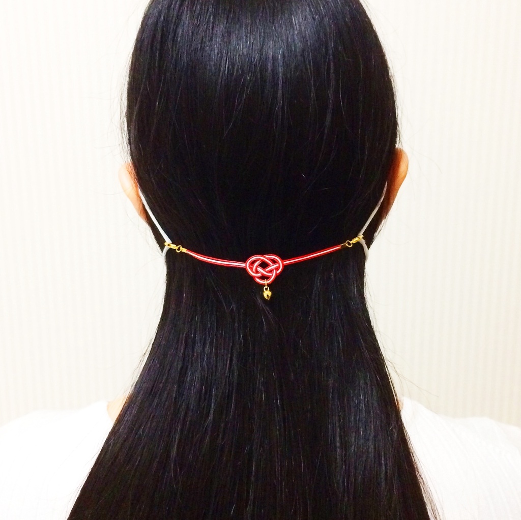 ★販売10回目 風車白金魚 白金魚と鈴付き水引 マスク留め マスクチャーム アクセサリー プラ板 夏 マスクホルダー マスクキャッチ