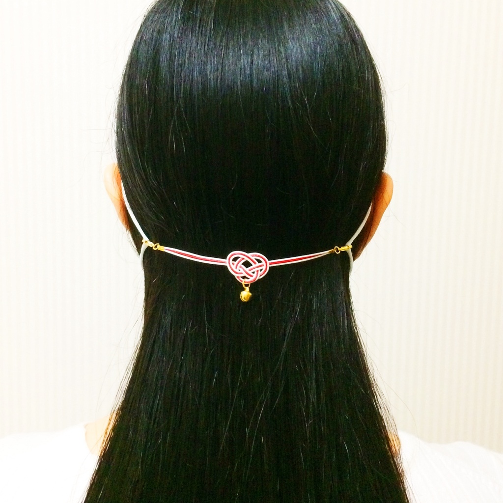 ★再販★ 風車赤金魚 赤金魚と鈴付き水引 マスク留め マスクチャーム アクセサリー プラ板 夏 マスクホルダー マスクキャッチ