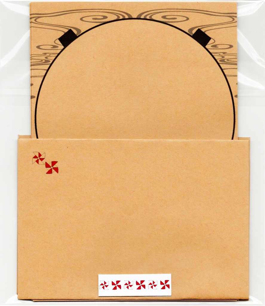 ★再販★ 風車金魚 金魚桶レターセット 日本 和 金魚鉢 夏シール 封筒 便せん 御朱印