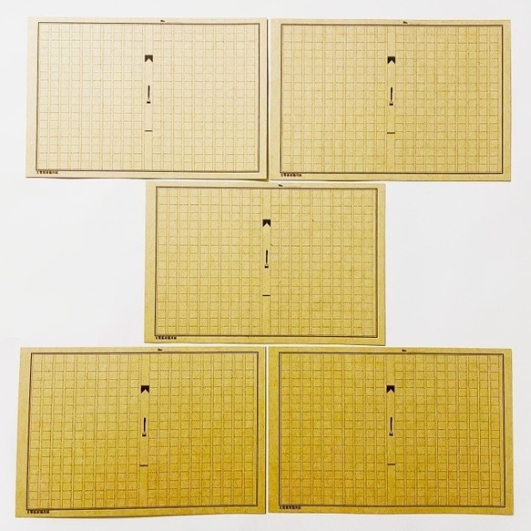 文豪狐原稿用紙 ポストカード5枚セット 狐 狐の嫁入り 狐面 稲荷神社 鳥居 御朱印