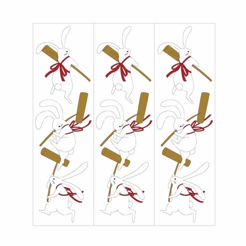 ★再販★ 月見兎 レターセット うさぎ ウサギ 満月 日本 和 封筒 シール 便せん 御朱印 お守り