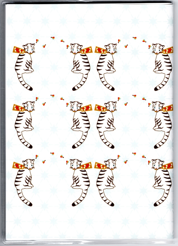 10月始まり 2022年 羽子板白虎 スケジュール手帳 イラストカバー2枚 栞付き B6 全64ページ 寅