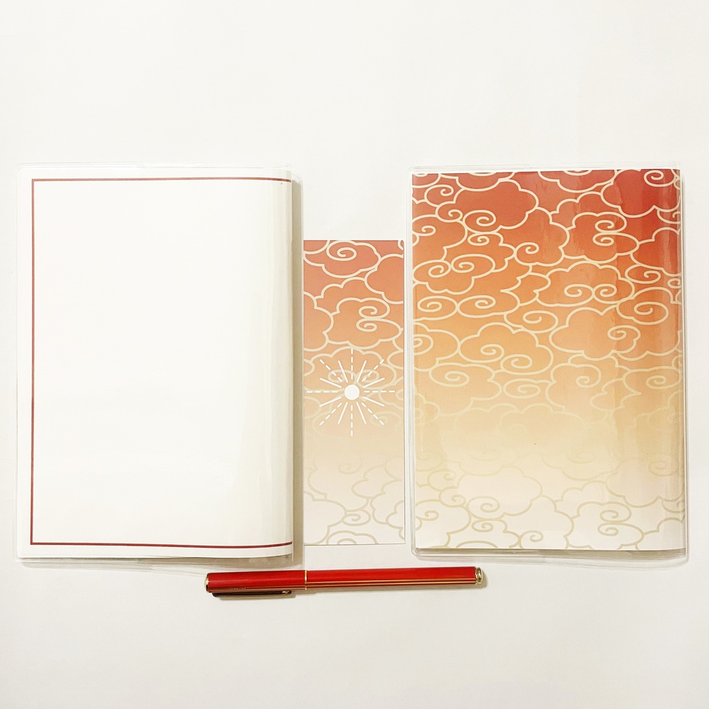 10月始まり 2022年 日の出狛狐 スケジュール手帳 イラストカバー2枚 栞付き B6 全64ページ 狐の嫁入り