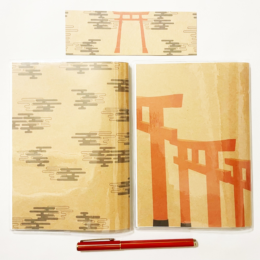 4月始まり 2022年 狐の手毬唄 スケジュール手帳 イラストカバー2枚 栞付き B6 全64ページ 狐の嫁入り