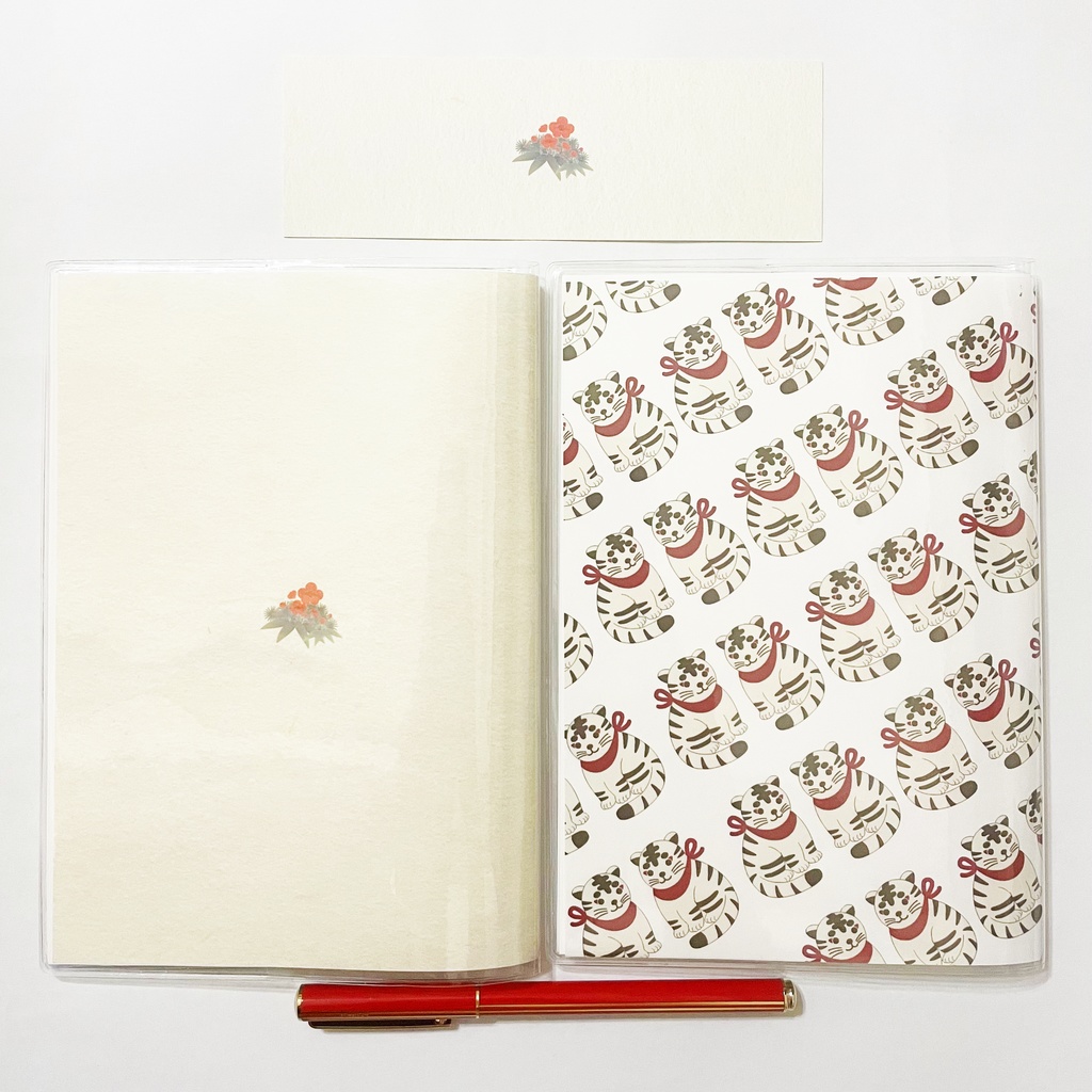 4月始まり 2022年 松竹梅小寅 スケジュール手帳 イラストカバー2枚 栞付き B6 全64ページ 虎