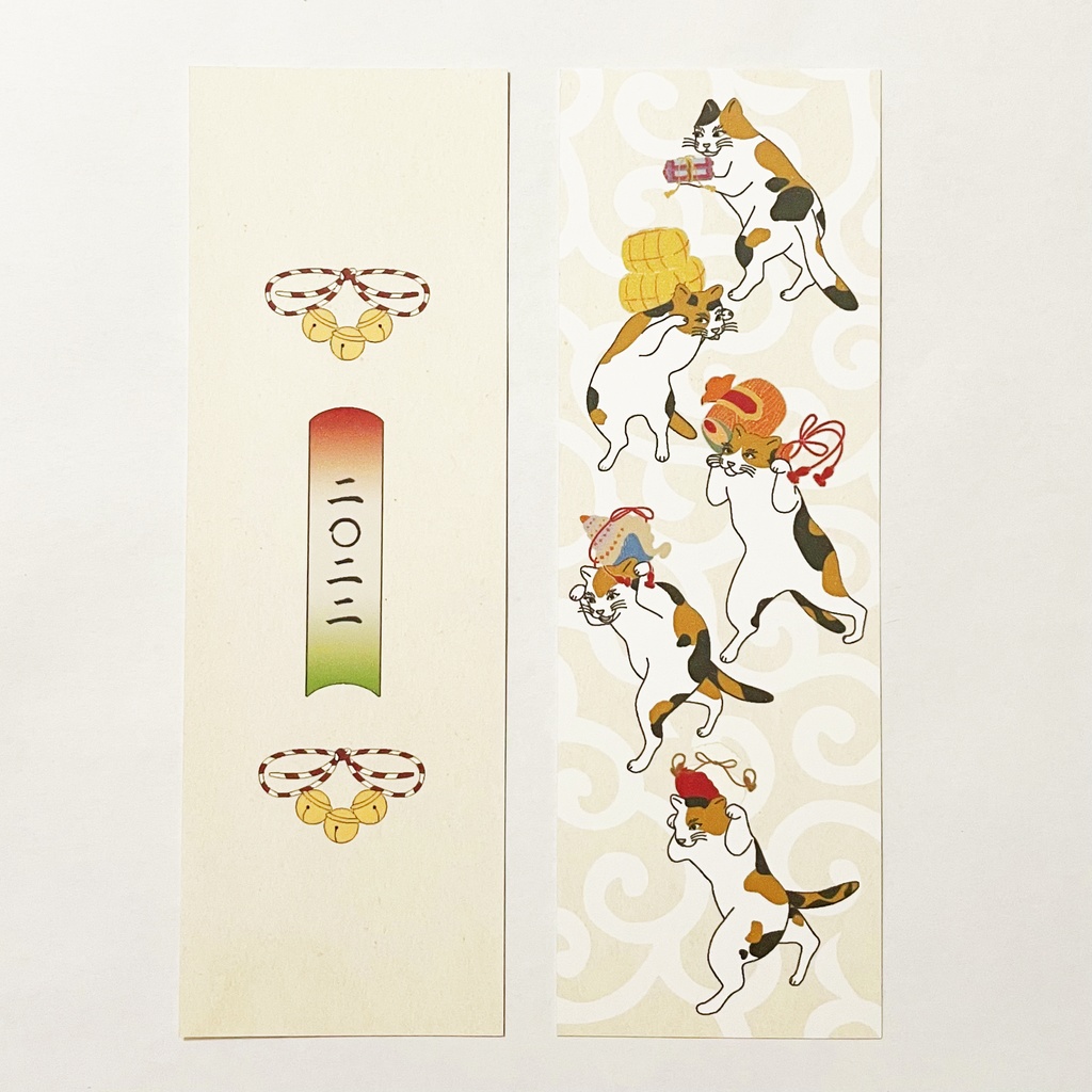 4月始まり 2022年 三毛猫の獅子舞遊び スケジュール手帳 イラストカバー2枚 栞付き B6 全64ページ ねこ