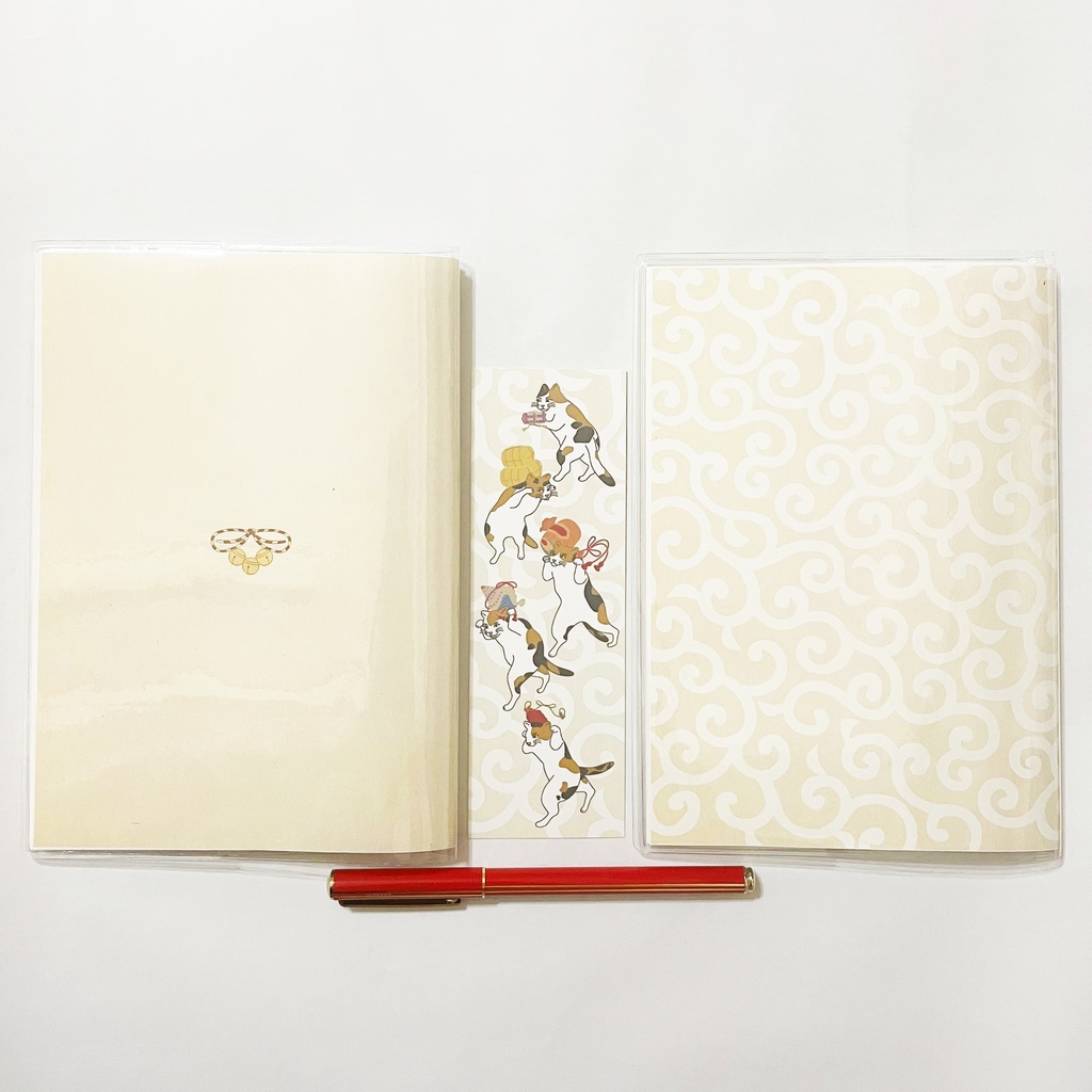 4月始まり 2022年 三毛猫の獅子舞遊び スケジュール手帳 イラストカバー2枚 栞付き B6 全64ページ ねこ