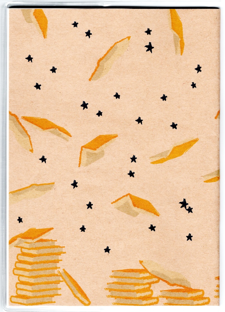 4月始まり 2022年 夜の読書会 スケジュール手帳 イラストカバー2枚 栞付き B6 全64ページ くま