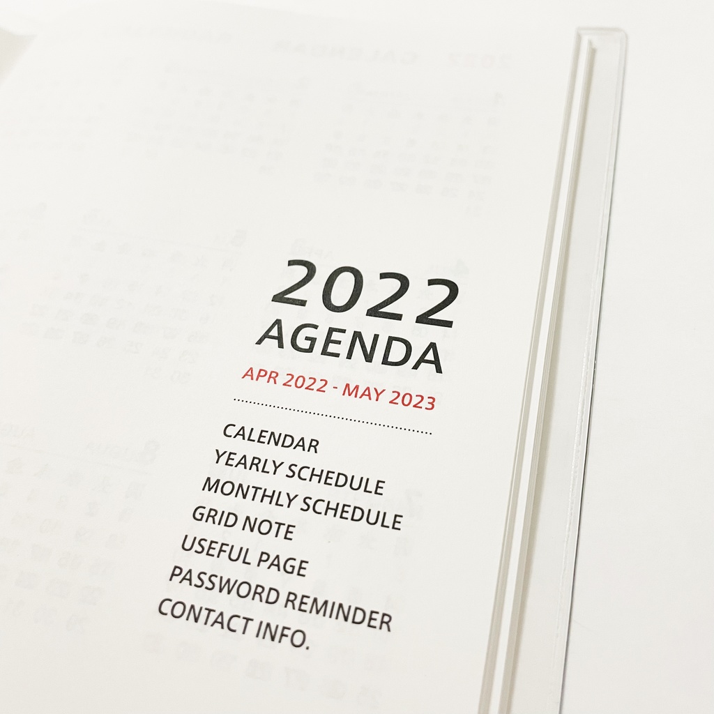 4月始まり 2022年 夜の読書会 スケジュール手帳 イラストカバー2枚 栞付き B6 全64ページ くま