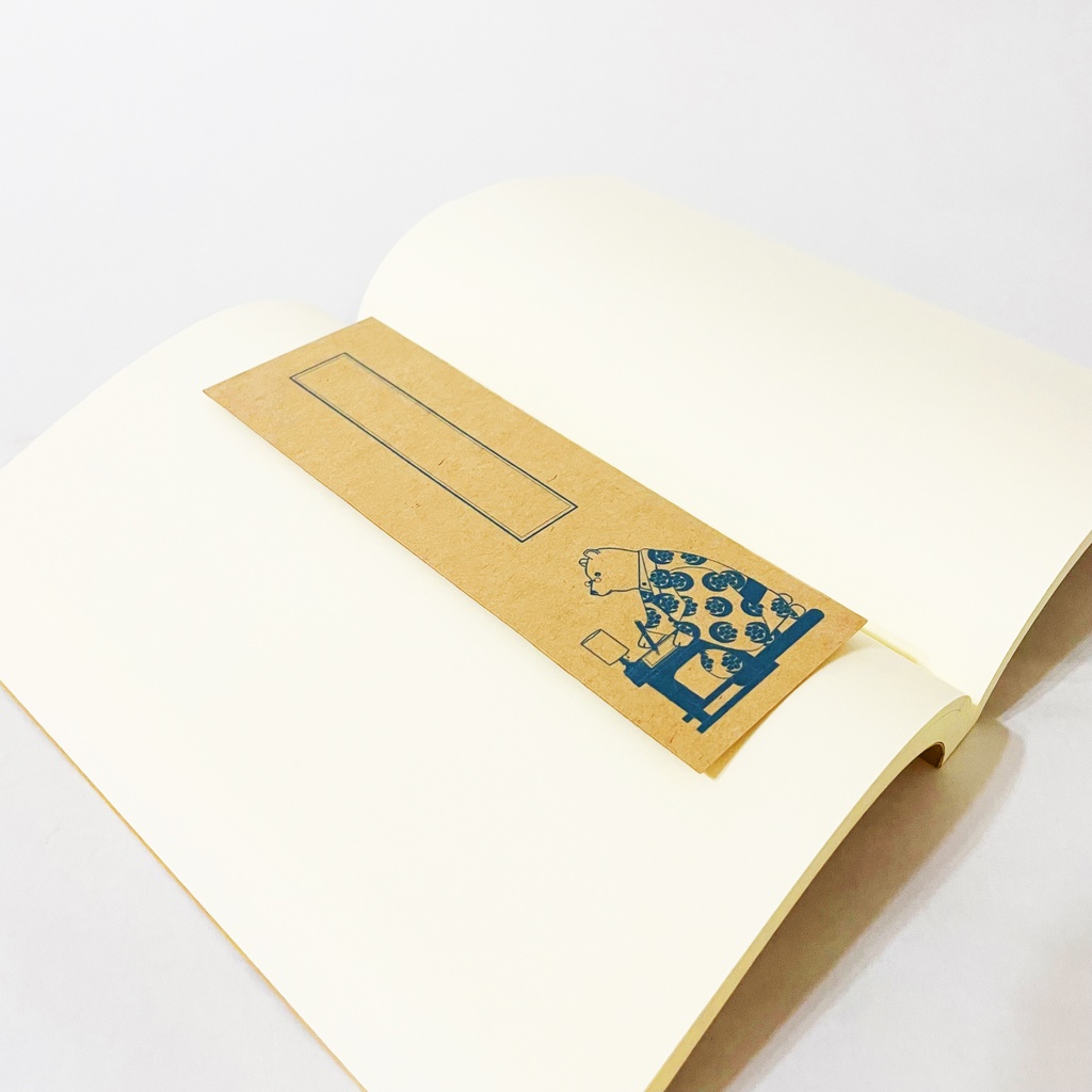 文豪熊 栞セット 読書記録 読書 本 しおり ブックマーカー 原稿用紙 くま クマ 着物 動物