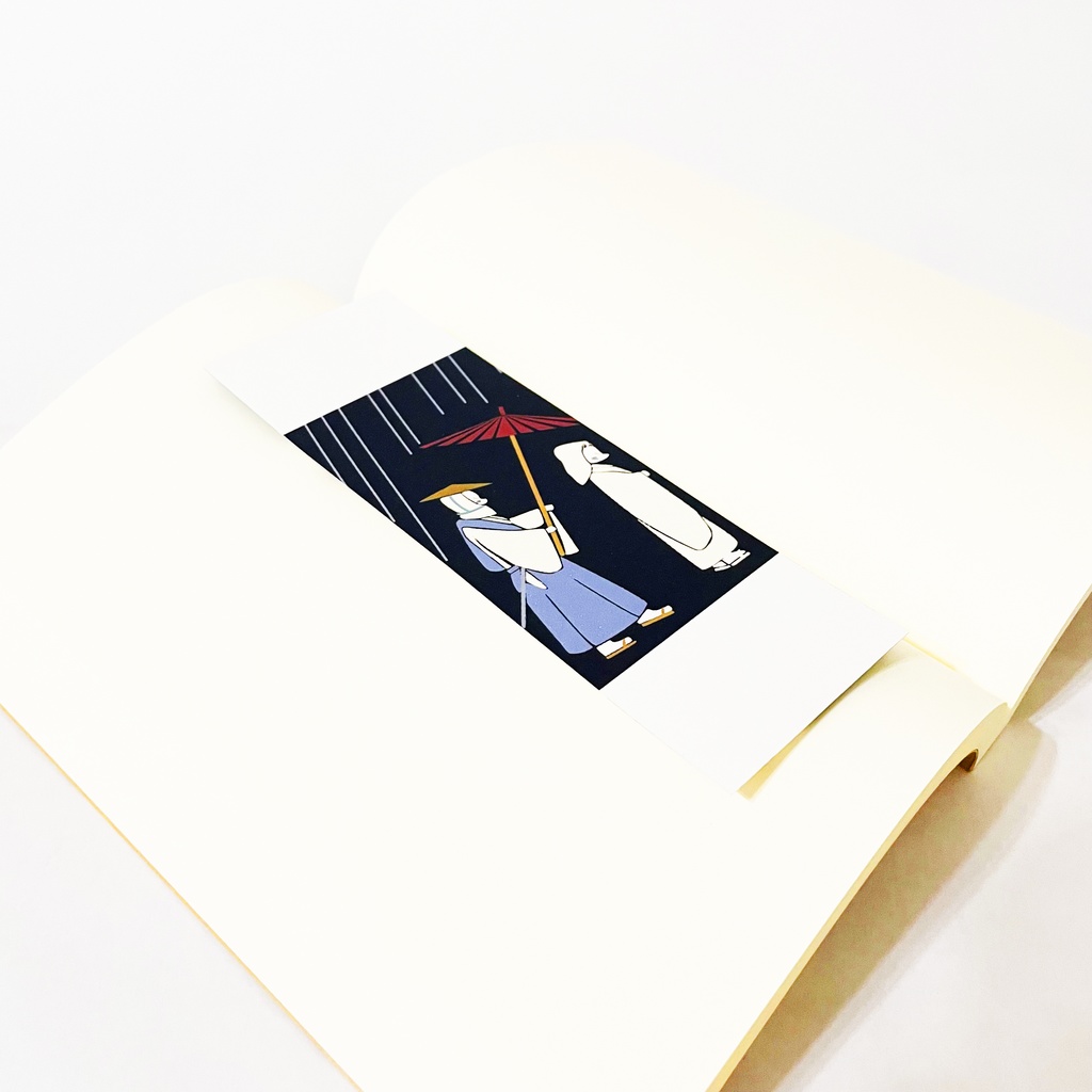 狐の嫁入り 栞 セット 雨 傘 しおり 読書 本 ブックマーカー 稲荷神社 御朱印 狛狐 狐面