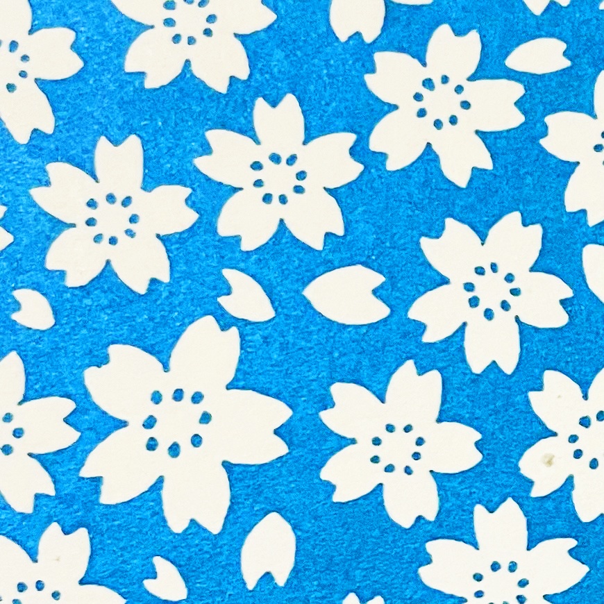 退紅桜と日の出狛狐 円型春飾り 色紙 桜 和柄 春 イラスト 狐の嫁入り 狐面 千代紙