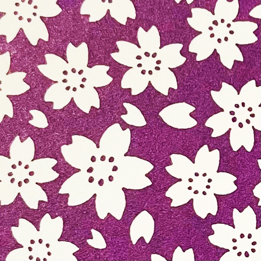 赤紅桜と屏風狐 円型春飾り 色紙 桜 和柄 春 イラスト 狐の嫁入り 狐面 千代紙