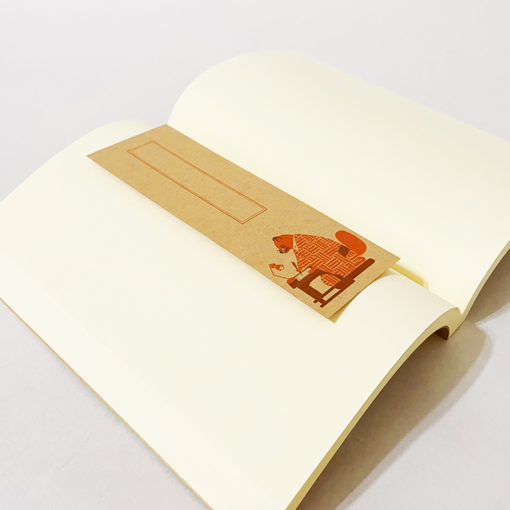 文豪狸 栞セット 読書記録 読書 本 しおり ブックマーカー 原稿用紙 着物 動物