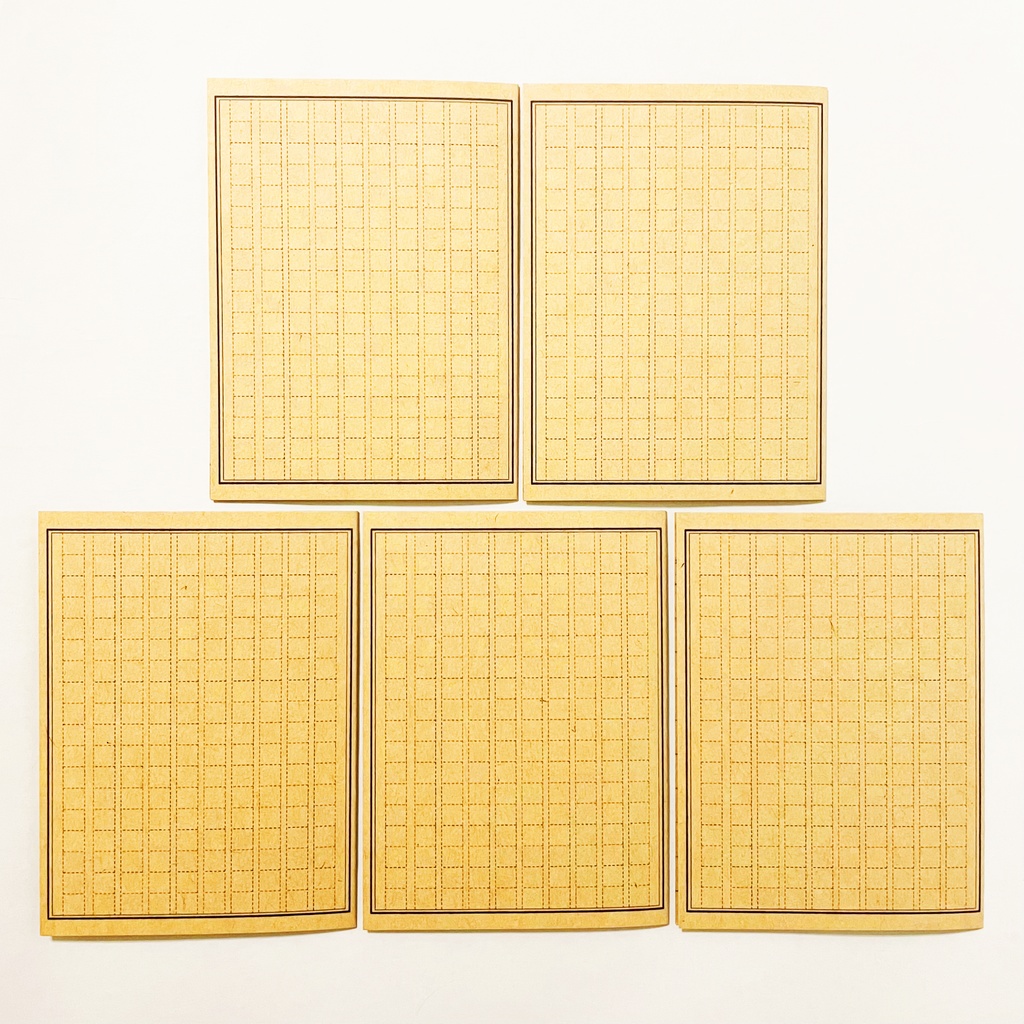 文豪猫 読書記録カード 5枚セット 本 栞 原稿用紙 ブックマーカー 読書