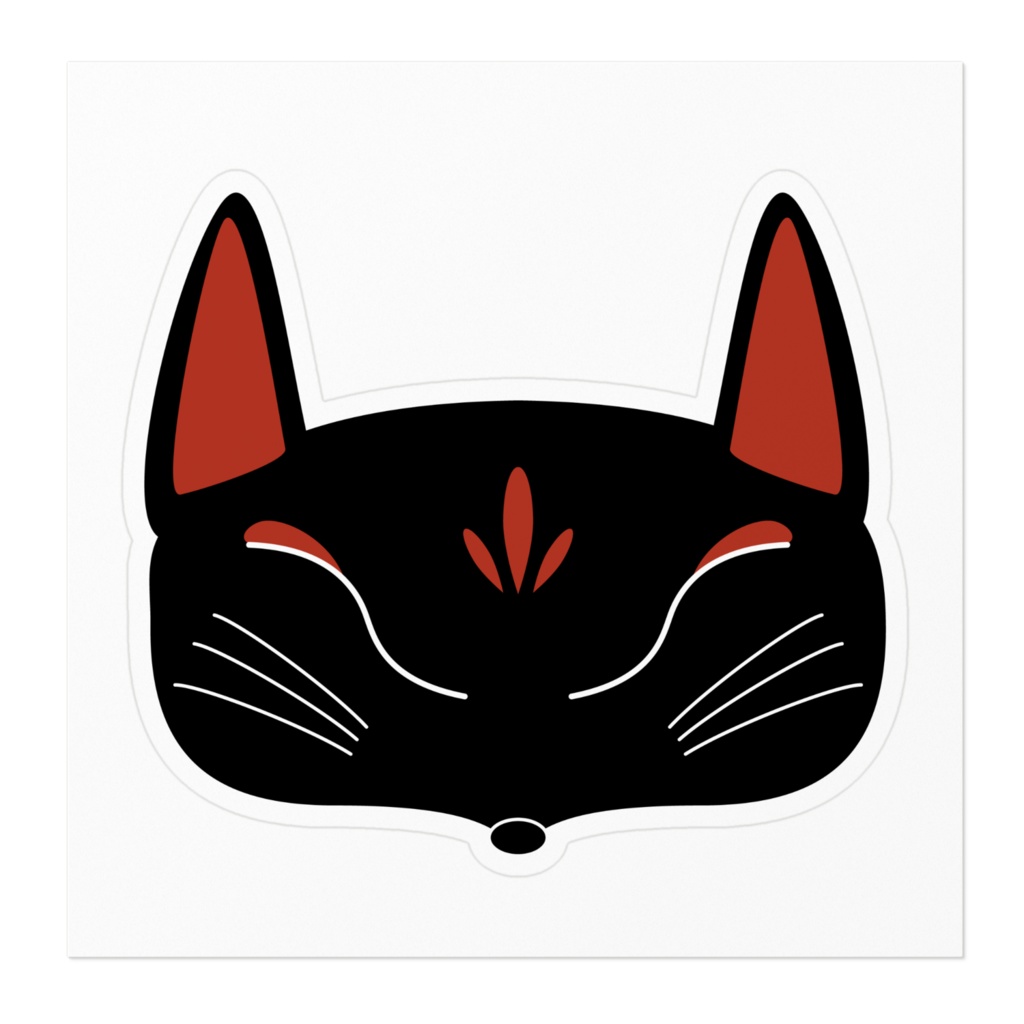 黒狐面 ステッカー