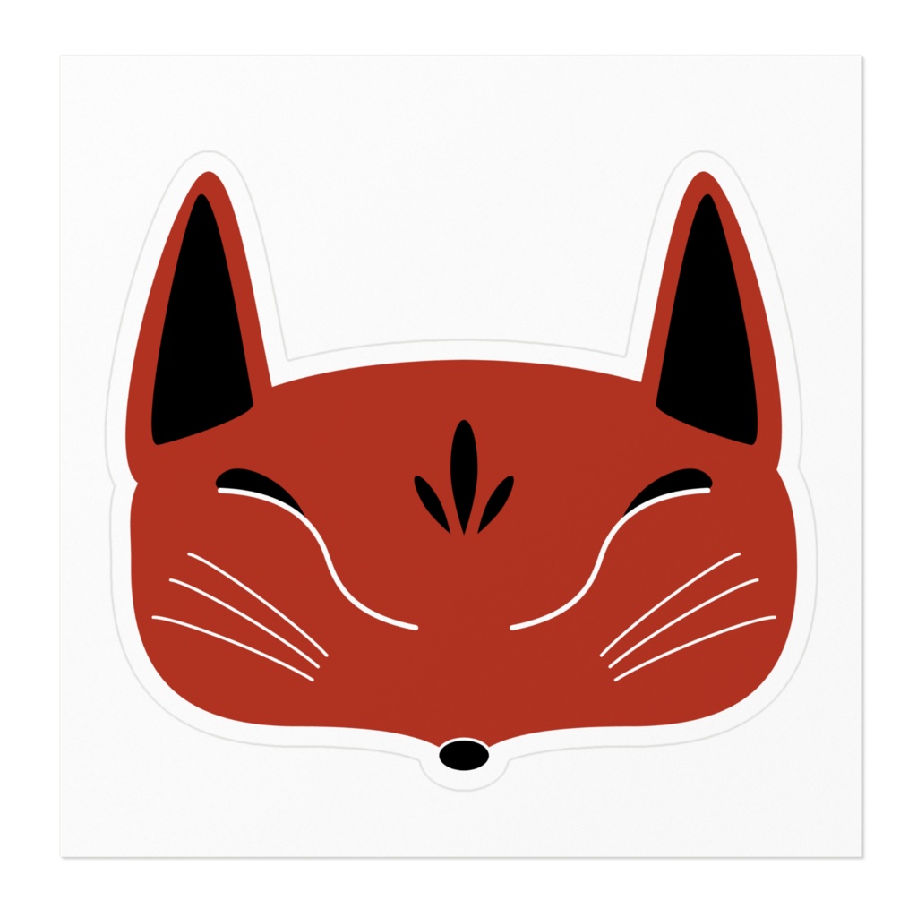 赤狐面 ステッカー