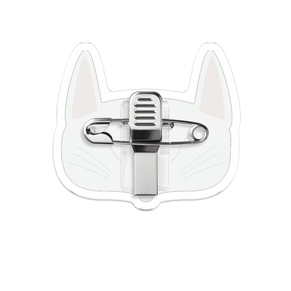 白狐面 アクリルバッジ