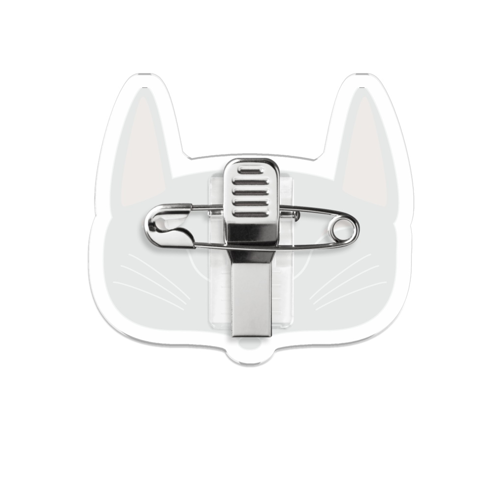 黒狐面 アクリルバッジ