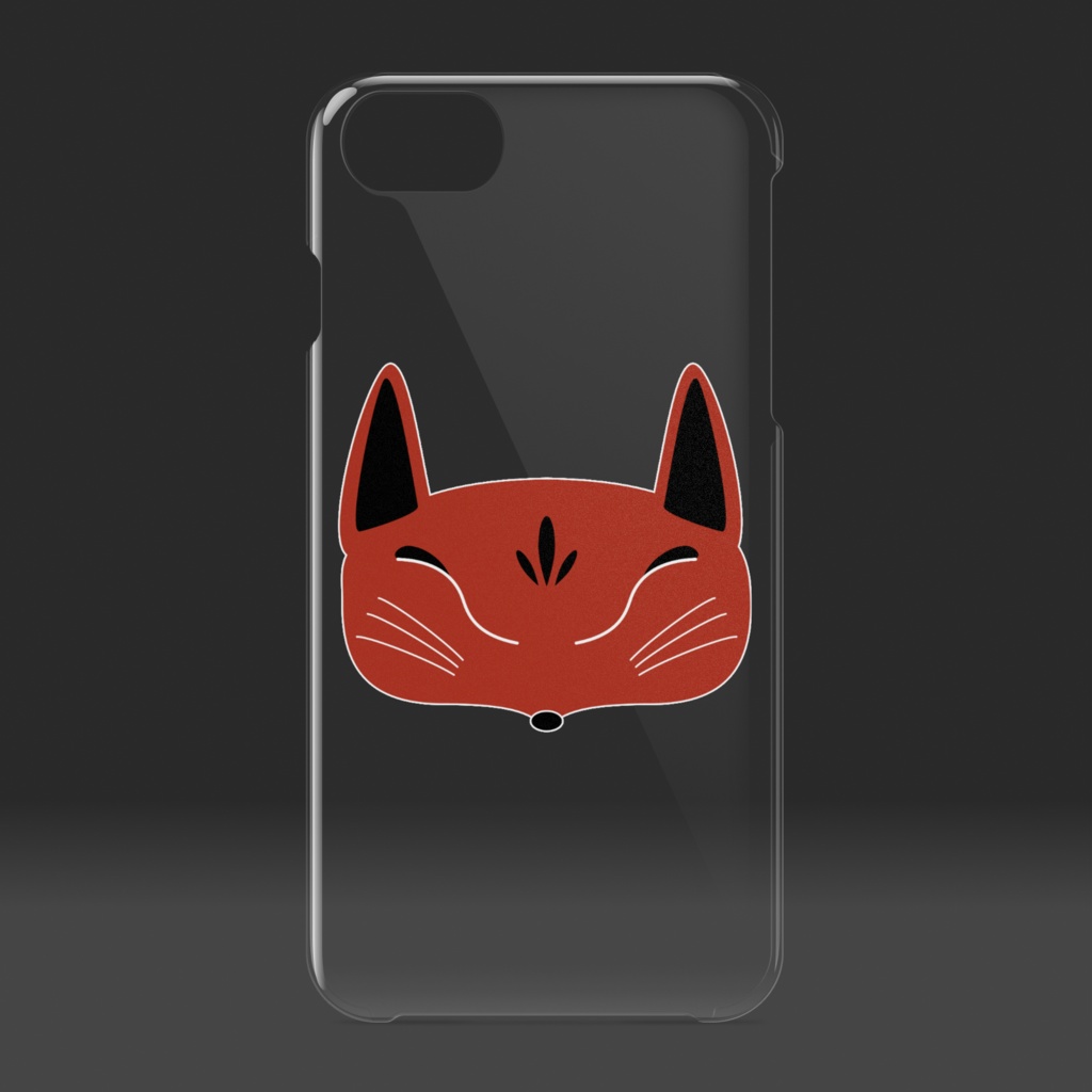 赤狐面 クリアiPhoneケース