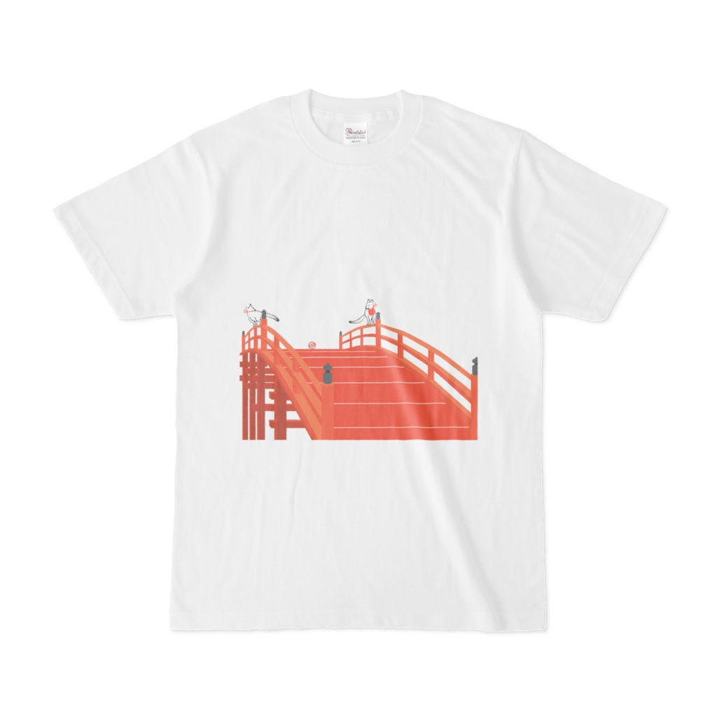狐の赤太鼓橋 Tシャツ