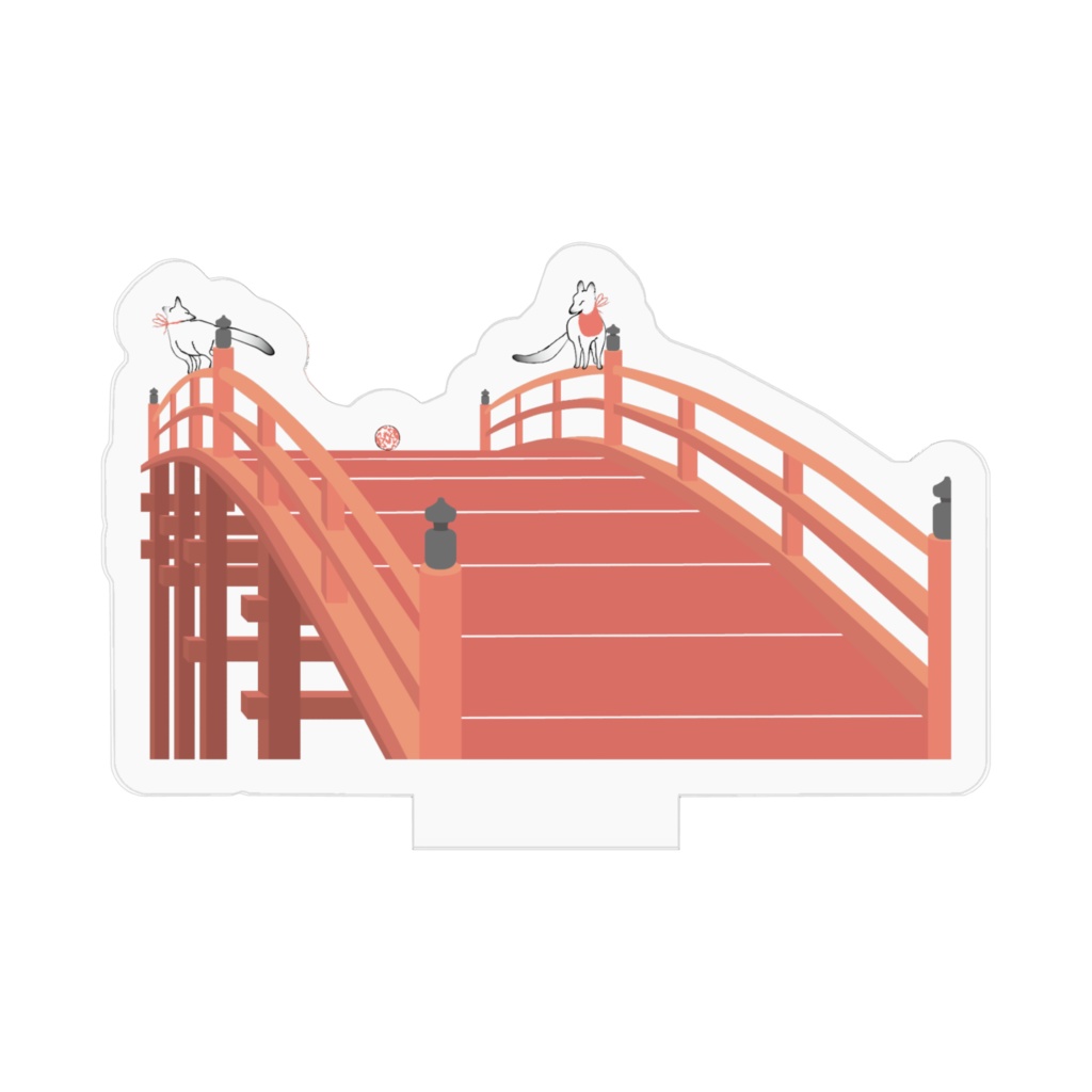 狐の赤太鼓橋 アクリルフィギュア