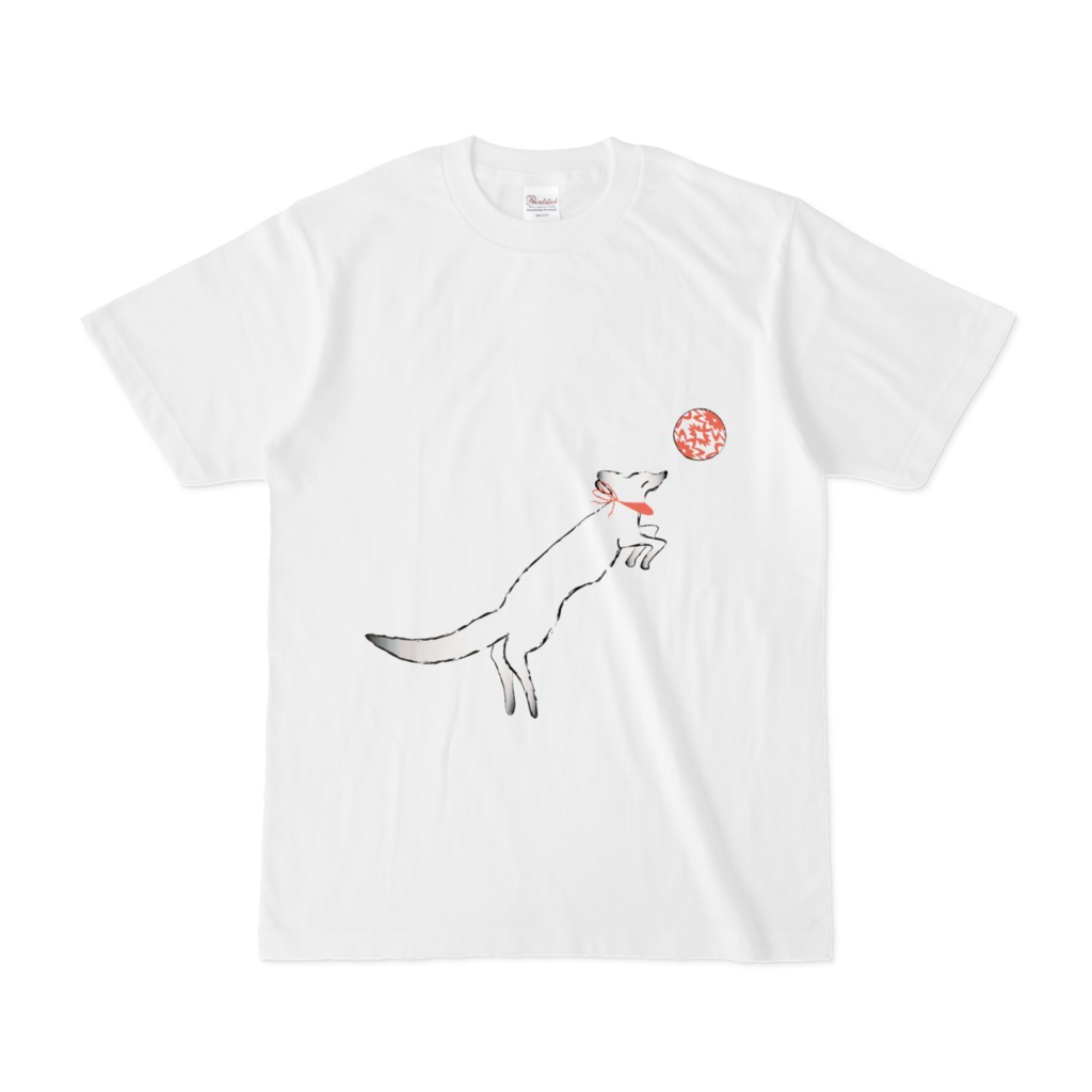 狐の手毬唄 -狛狐- Tシャツ