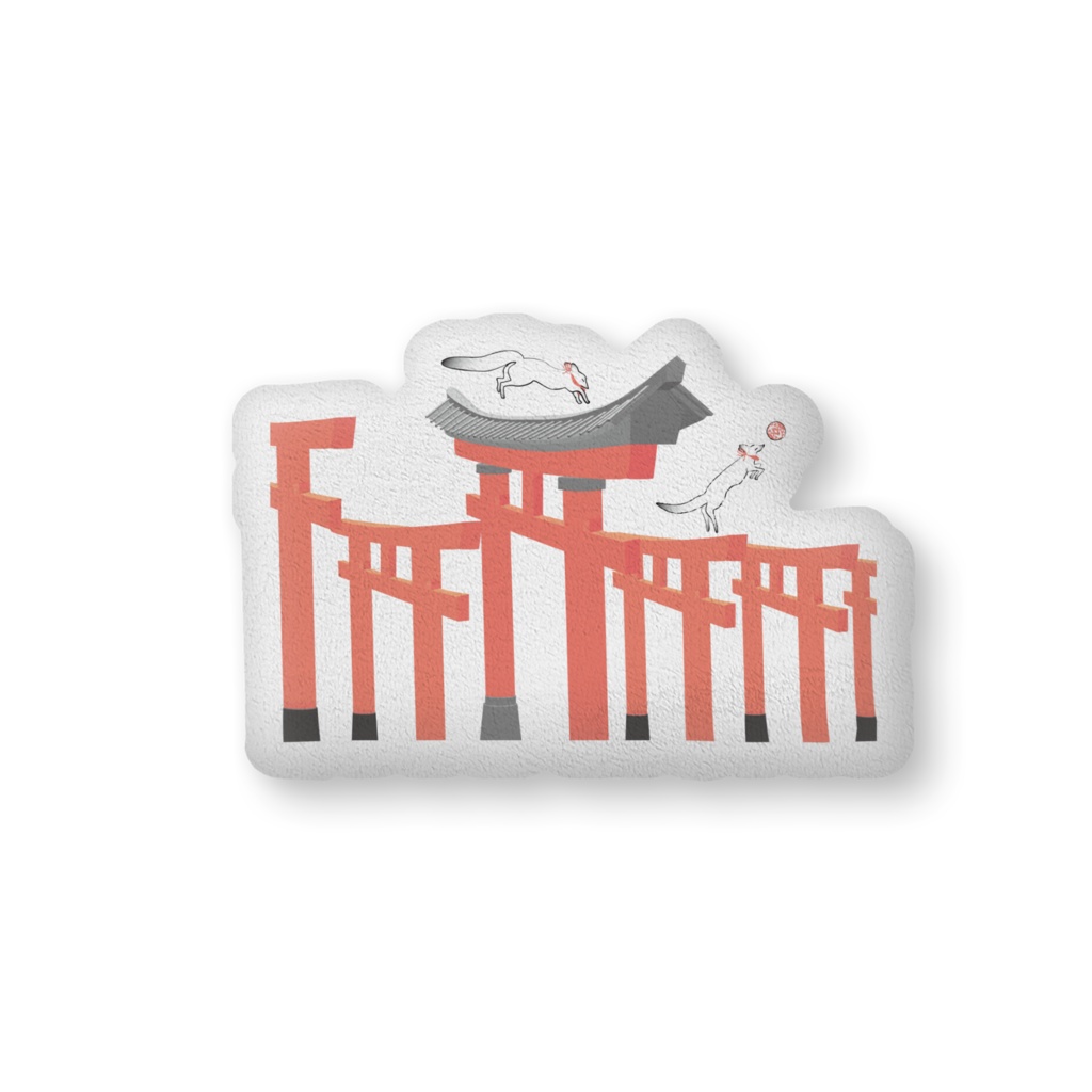 狐の手毬唄 -鳥居- ふかふかクッション
